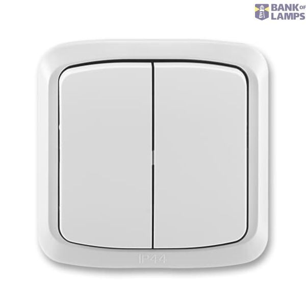 3558A-52940 S Double alternating switch, with cover and frame, 6+6 sorting, IP44 image 1