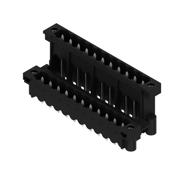 PCB plug-in connector, male header, Flange / Solder flange, THT/THR solder connection, 5.08 mm, Number of poles: 22, 180°, Solder pin length (l): 3.2 mm, tinned, black, Box image 5