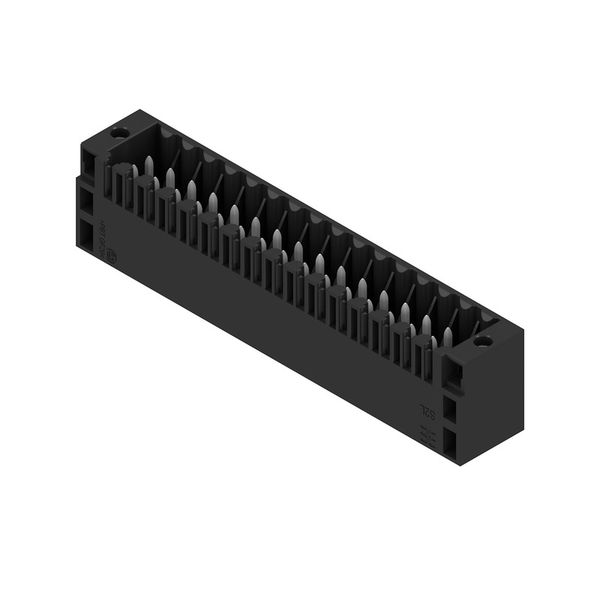 PCB plug-in connector, male header, Flange, THT solder connection, 3.50 mm, Number of poles: 32, 180°, Solder pin length (l): 3.5 mm, tinned, black, Box image 2