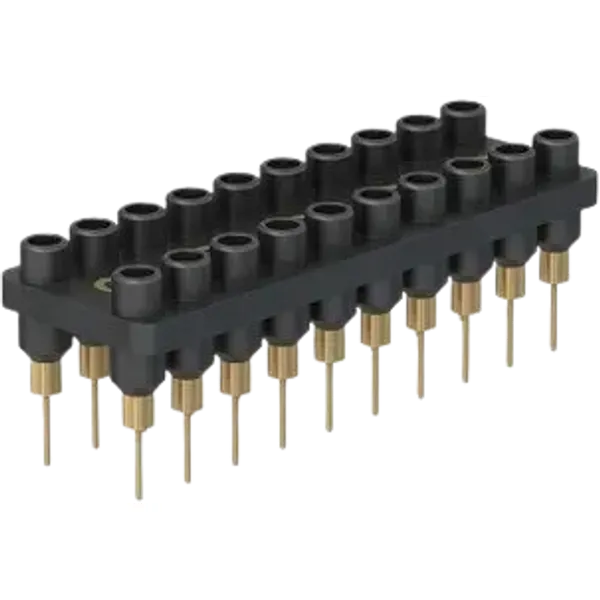 4.5 mm socket header, solder connection, black, 63.9363-21 image 1