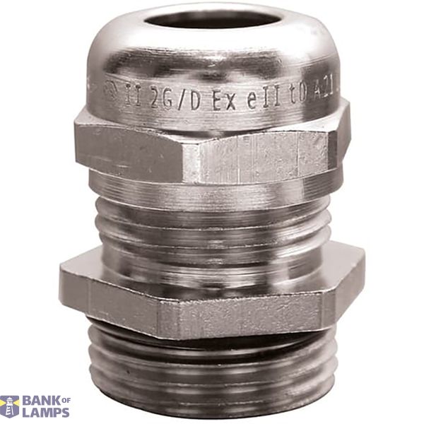 Cable Gland ECEA ATEX EXE Nickel Plated Brass Metallic Raw color image 1