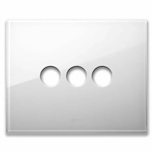 NEW STYLE GLASS PLATE WHITE 3 CONTR image 1