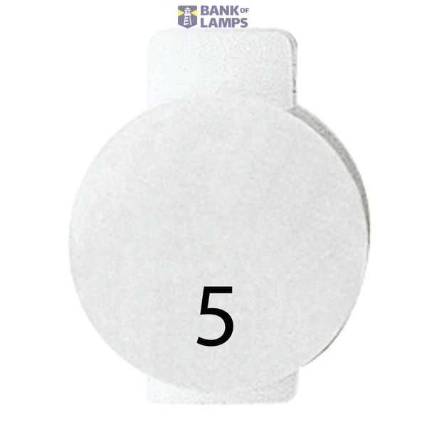 LENS WITH ILLUMINATED SYMBOL FOR COMMAND DEVICES - FIVE - SYMBOL 5 - SYSTEM WHITE image 3