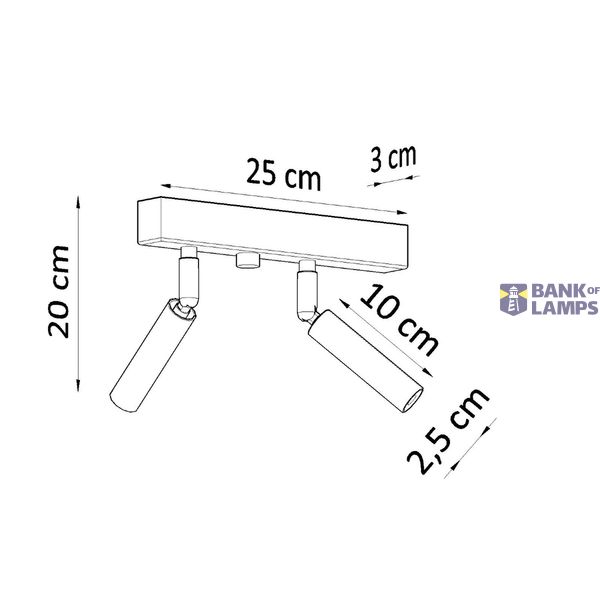 CEILING LAMP EYETECH 2 BLACK G9 2X40W IP20 image 7