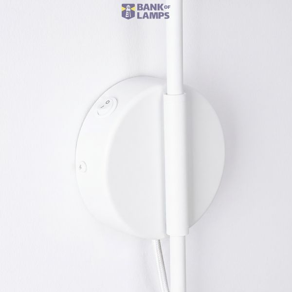 Wall lamp NOX 1 white with a switch image 3