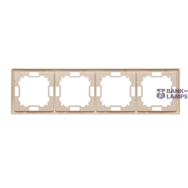 Double intermediate switch with indicator LED light without pictogram, (module), 10AX, quick connection, cream white/electro white image 1