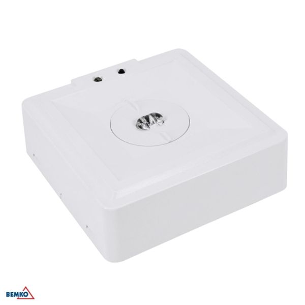 Emergency square fixture SKALER 3W corridor optics IP40 autotest 1H CNBOP image 1