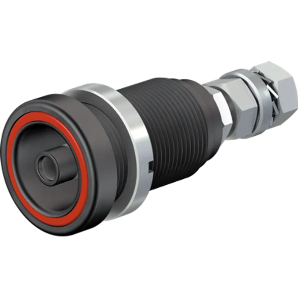 6 mm panel plug, threaded bolt, mounting Ø 18.5 mm, red, 14.0034-22 image 1