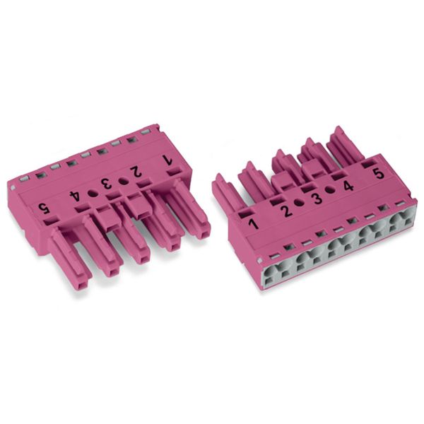 Socket 5-pole Cod. B pink image 1