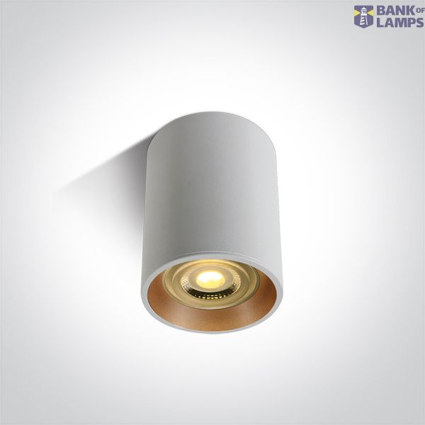12105AL/W/BS WHITE GU10 10W BRASS REFLECTOR DARK LIGHT image 1