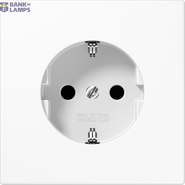 SCHUKO socket, 16 A 250 V ~, Duroplast, LS series, alpine white image 1