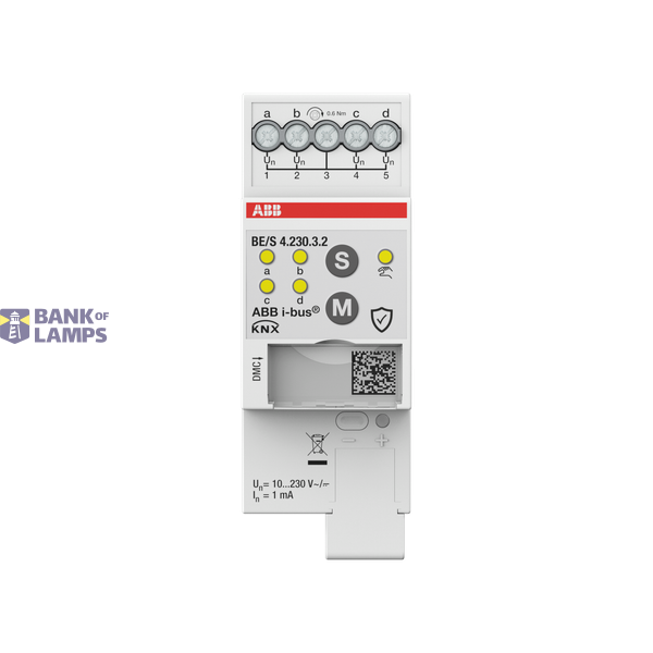 Binary Input, 4-fold, 10-230 V, MDRC  Manual Operation, MDRC image 1