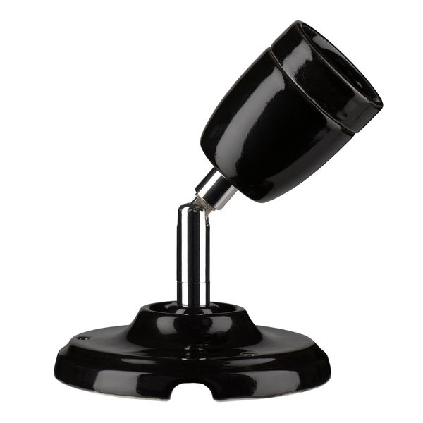 Ceiling / Wall Lamp Porcelain L E27 Black image 3