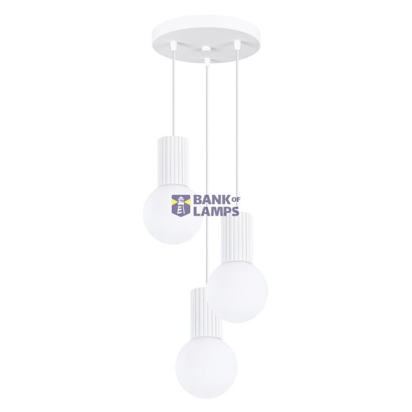 Pendant lamp HALO 3P white image 1