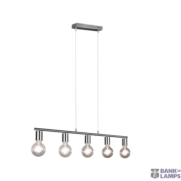 Vannes pendant 5xE27 brushed steel image 1