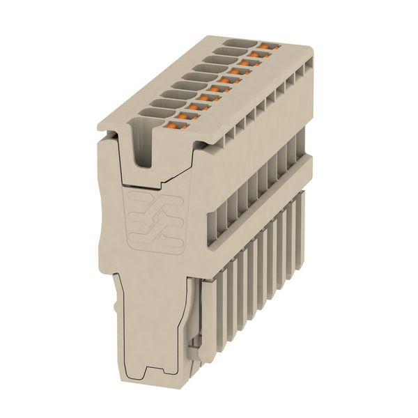 Plug, 1.5 mm², 500 V, 17.5 A, Number of poles: 10, dark beige image 1