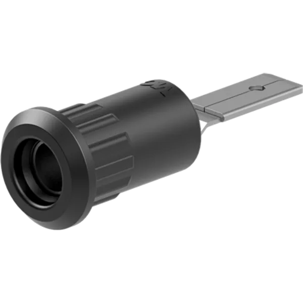 4 mm socket, plug-in connection, mounting Ø 8.2 mm, black, 64.3013-21 image 1