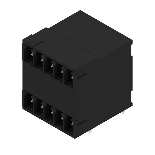 PCB plug-in connector, male header, closed side, THT/THR solder connection, 3.81 mm, Number of poles: 10, 90°, Solder pin length (l): 3.2 mm, tinned, black, Box image 2