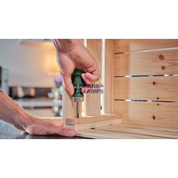 Stubby Ratchet Screwdriver with 6 Bits image 2