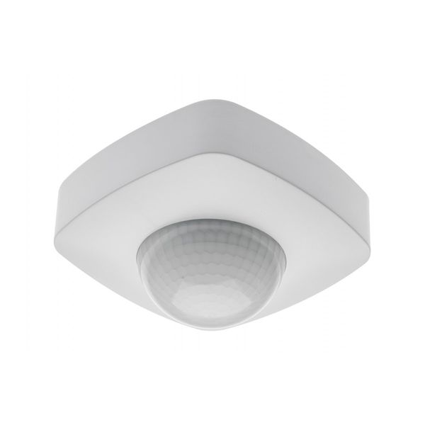 Motion detector, max 2000W, AC220-240V, 50/60Hz, angle 360°, range 20m ± 2,2 - 6m, IP20, working with LED, surface mounted, white housing image 1
