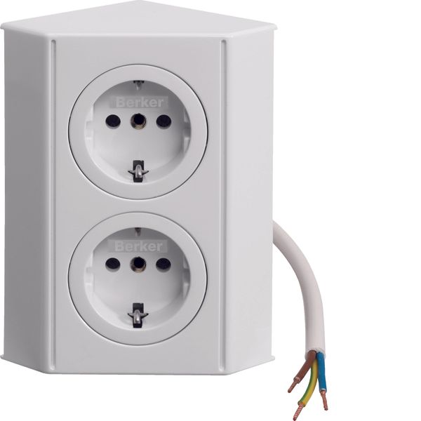TWIN-Box w. SCHUKO socket outlets, w. screw terminals, Twin-Box, polar image 1