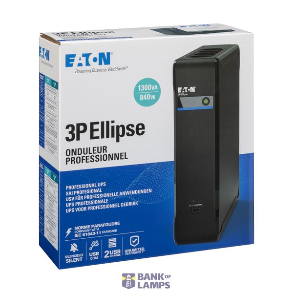 Eaton 3P Ellipse UPS USB FR, 1300 VA, 840 W, Input: C14, Outputs: (4)  image 11