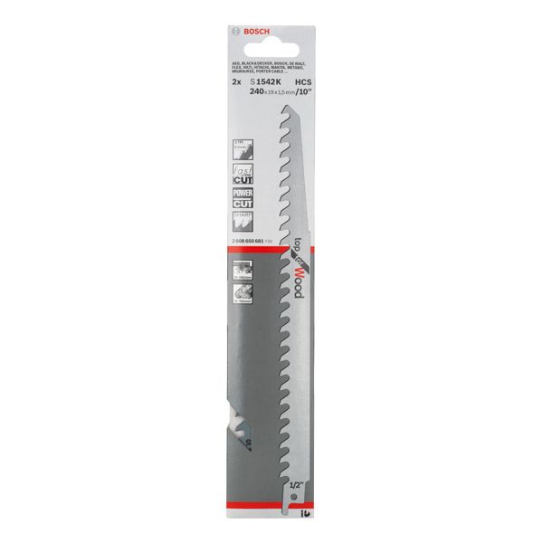 Reciprocating saw blade S 1542 K, 2 pcs 2 pcs. image 2