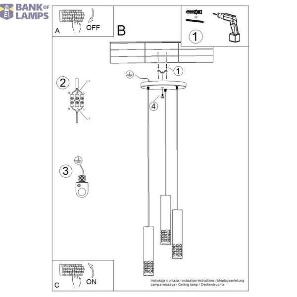 Pendant lamp LIRO 3P white image 5