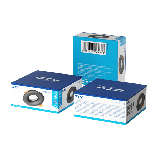 Spot luminaire housing ALESSIO, IP54, round, black image 2