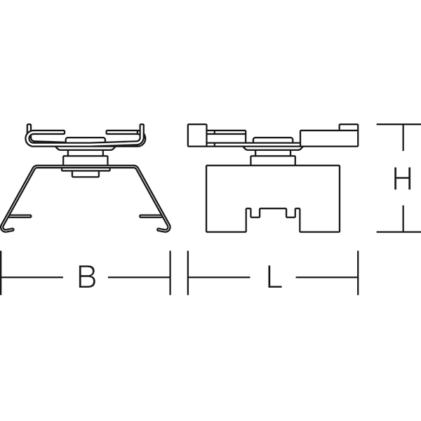 Mounting rigid L 38 B 28 H 21 colour: black image 4