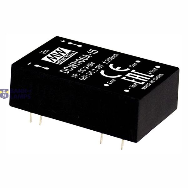 DCWN06B-05 DC/DC Converter 18-36V:+/-5V +/-500mA 6W, MEAN WELL image 1