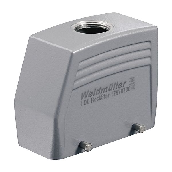 HDC enclosures, Size: 6, Protection degree: IP65, in plugged condition, Cable entry from top, Side-locking clamp on lower side, , Size of cable entries: 1*M40 image 2