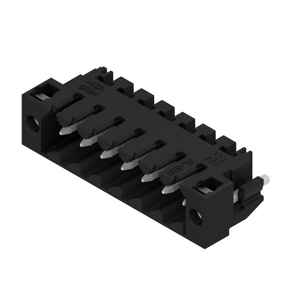 PCB plug-in connector, male header, Solder flange, THT/THR solder connection, 3.50 mm, Number of poles: 7, 180°, Solder pin length (l): 1.5 mm, tinned, black, Tape image 4