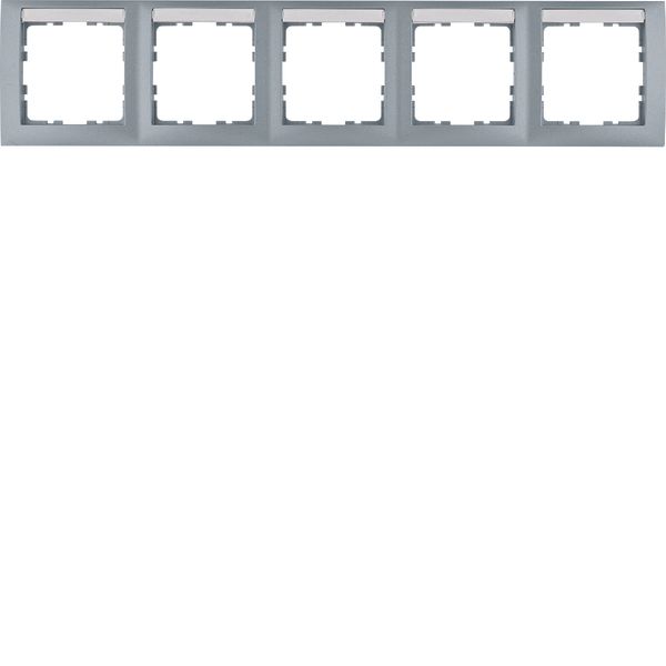 Frame 5gang horizontal S.1 alu matt image 1