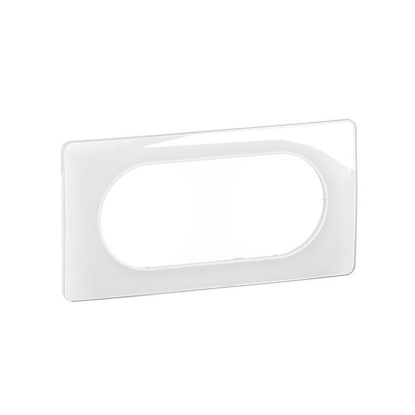 PLATE 2G LARGE ENAMELLED WHITE image 2