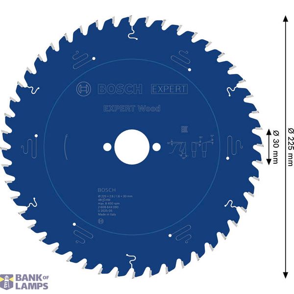 Circular saw blade Expert for Wood 225 x 30 x 2,6 mm, 48 image 3