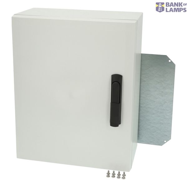 Polycarbonate enclosure, 500x400x210mm, fitted with Mounting plate image 5