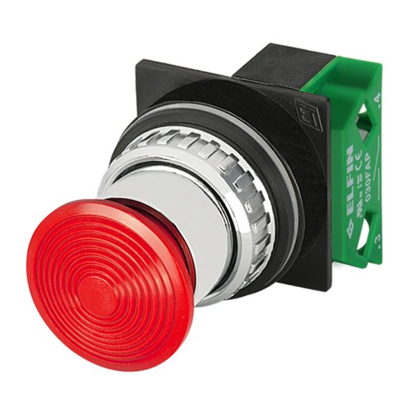 Mushroom push-button Ø 35, momentary, red, N.O. image 1