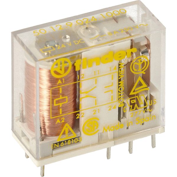Forcibly guided contacts relay 5mm.pinning 2CO 8A/48VDC/AgNi (50.12.9.048.1000) image 3