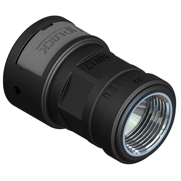 AFPA-17MB zwart  Wartel metalen binnendraad metrisch image 1