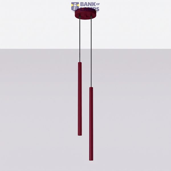 Pendant lamp PASTELO 2 burgundy image 3