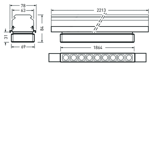 Continuous lines 765... E-Line Next Fix MultiLumen 6 Lens White rectangular ET 27W 4100lm Wide (W) IK03 3 SDCM image 1