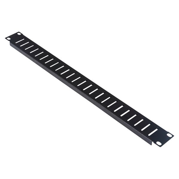 19" Blank panel, screwed, ventilated, 19", 1U, RAL9005 image 1