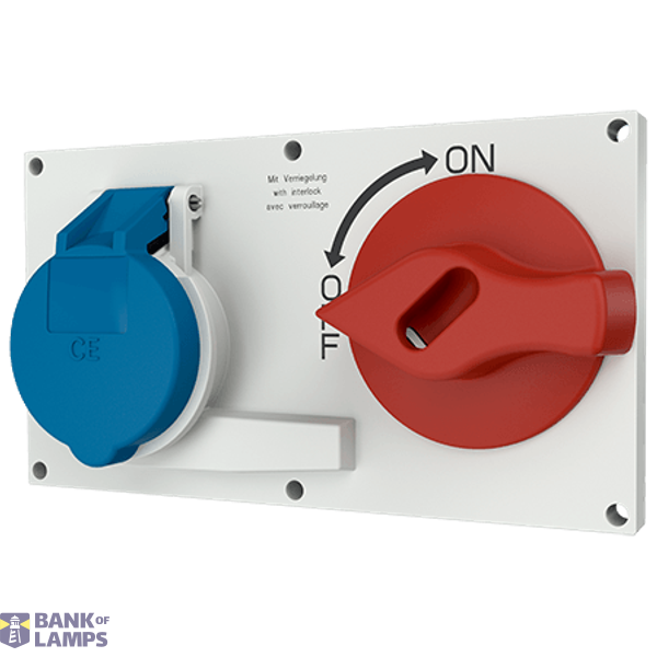 Panel mounted recept., DUO 16A4p9h230V image 1