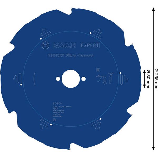 EXPERT for Fibre Cement, 235 x 2.2/1.6 x 30 mm, T6 image 1
