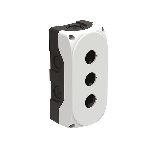 Control station, empty with no actuators, for 3 actuators. Grey cover image 1