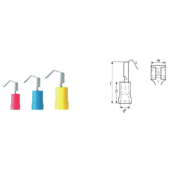 cable lug, terminal end,Insulated cable connector,4 mm² - 6 mm²,yellow image 2