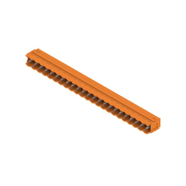 PCB plug-in connector, male header, Dovetails for fixing blocks, THT solder connection, 5.00 mm, Number of poles: 23, 90°, Solder pin length (l): 3.2 mm, tinned, orange, Box image 2