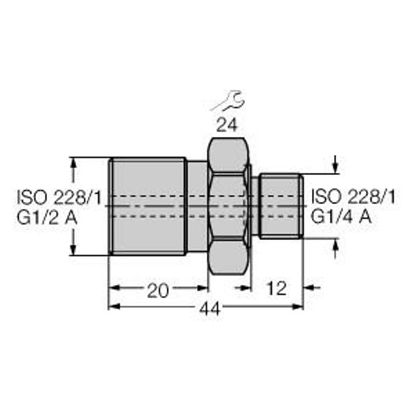 Accessories Threaded Adapter   PCV-G1/2A4 image 1