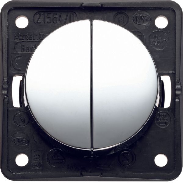 Ser p-b, 2 NO cont com inp term, Integro - Design Flow/Pure, chr gl, g image 1